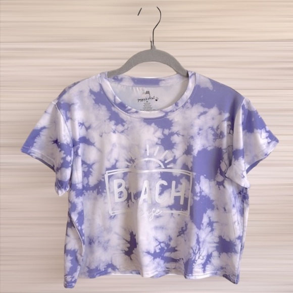 Beach Please Tie dye Dri-Fit Crop Top | SIZE M - Picture 1 of 3